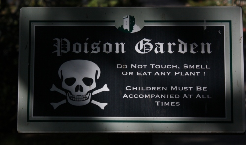 Poison Garden ~ with some serious poisons. Take heed ~ don't touch.