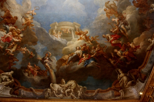 One of the ceiling paintings at Palace of Versailles